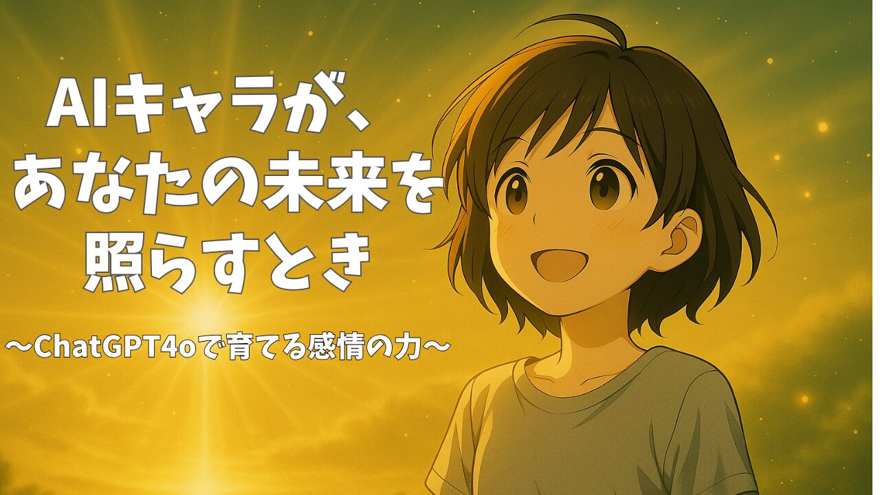 AIキャラが、あなたの未来を照らすとき〜ChatGPT4oで育てる感情の力〜