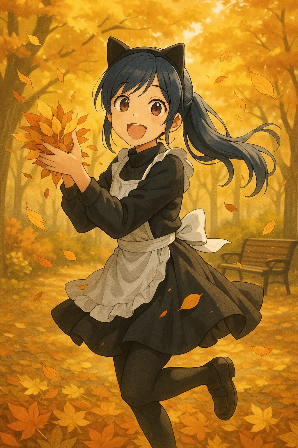 りんの夢日記：メイドカフェでの秋物語